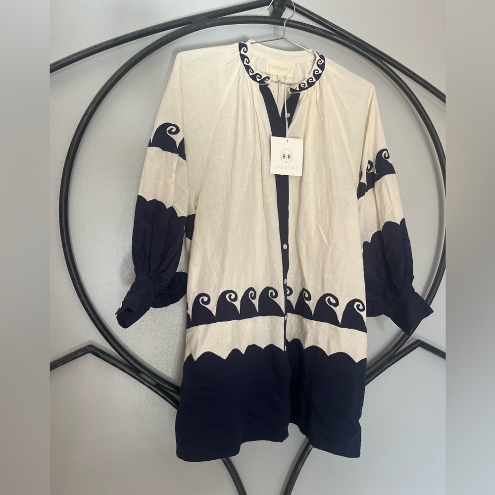 Tuckernuck Carolina K Midnight Waves Augustina Dress - Blue - XS